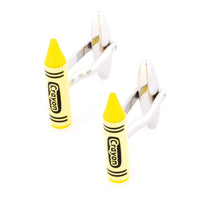 Yellow Crayon Cufflinks Novelty Cufflinks Clinks Australia