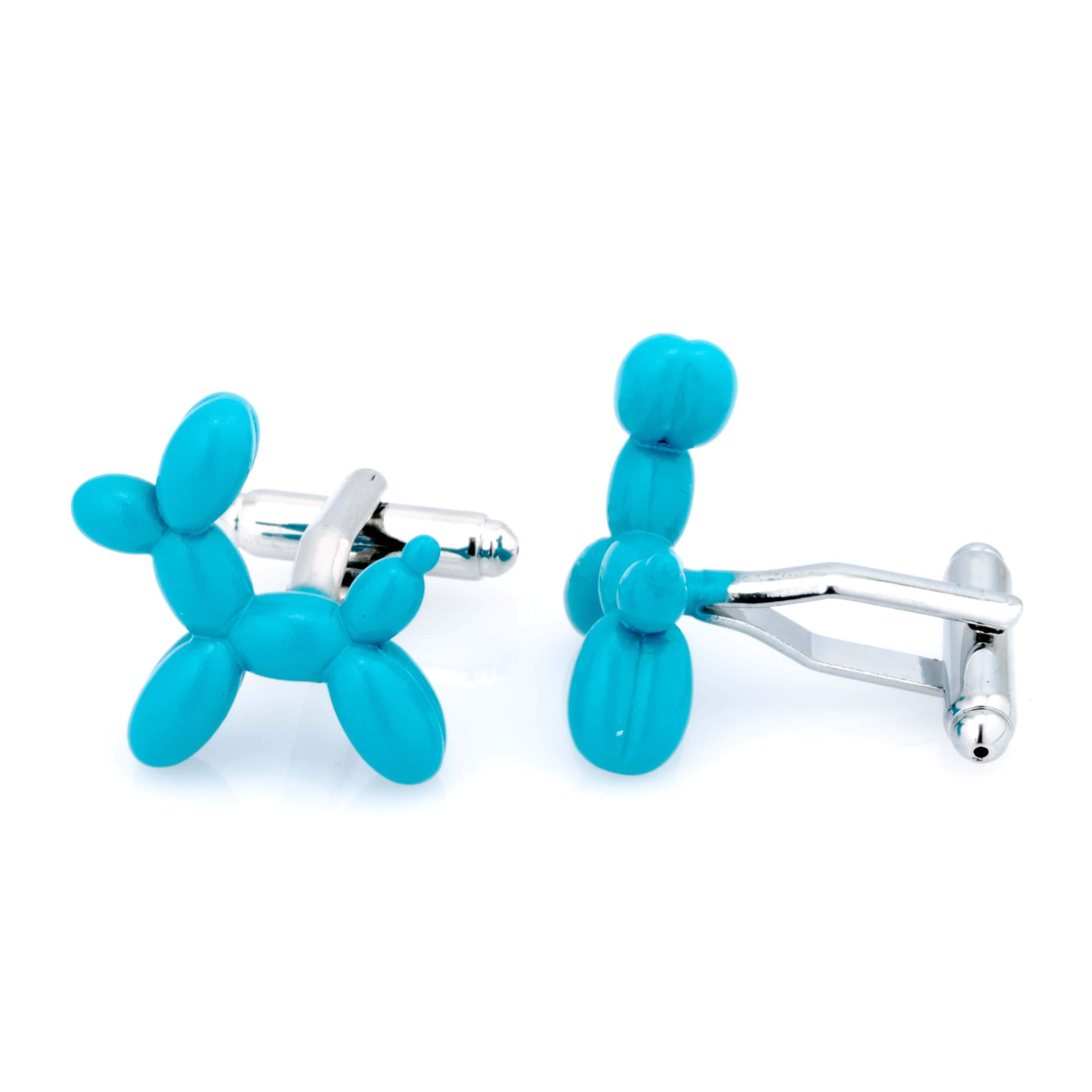 Aqua Blue Balloon Dog Cufflinks Novelty Cufflinks Clinks Australia 