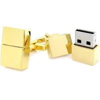 USB 4Gb Flash Drive Cufflinks in Gold Novelty Cufflinks Clinks Australia USB 4Gb Flash Drive Cufflinks in Gold
