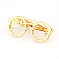 Gold Spectacles Tie Clip Tie Bars Clinks Gold Spectacles Tie Clip