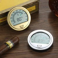 Round Digital Hygrometer Gauge in Gold for Cigars Cigar Boxes Clinks Australia