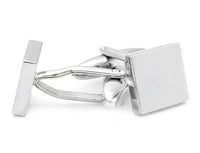 Small Silver Square Engravable Cufflinks Classic & Modern Cufflinks Clinks Australia Small Silver Square Engravable Cufflinks