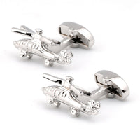 Silver Helicopter Cufflinks Novelty Cufflinks Clinks Australia