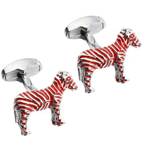 Red Zebra Cuffllinks Novelty Cufflinks Clinks Australia