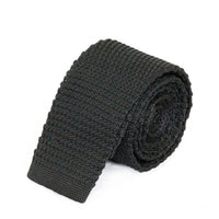Black Knitted Tie Ties Cuffed.com.au