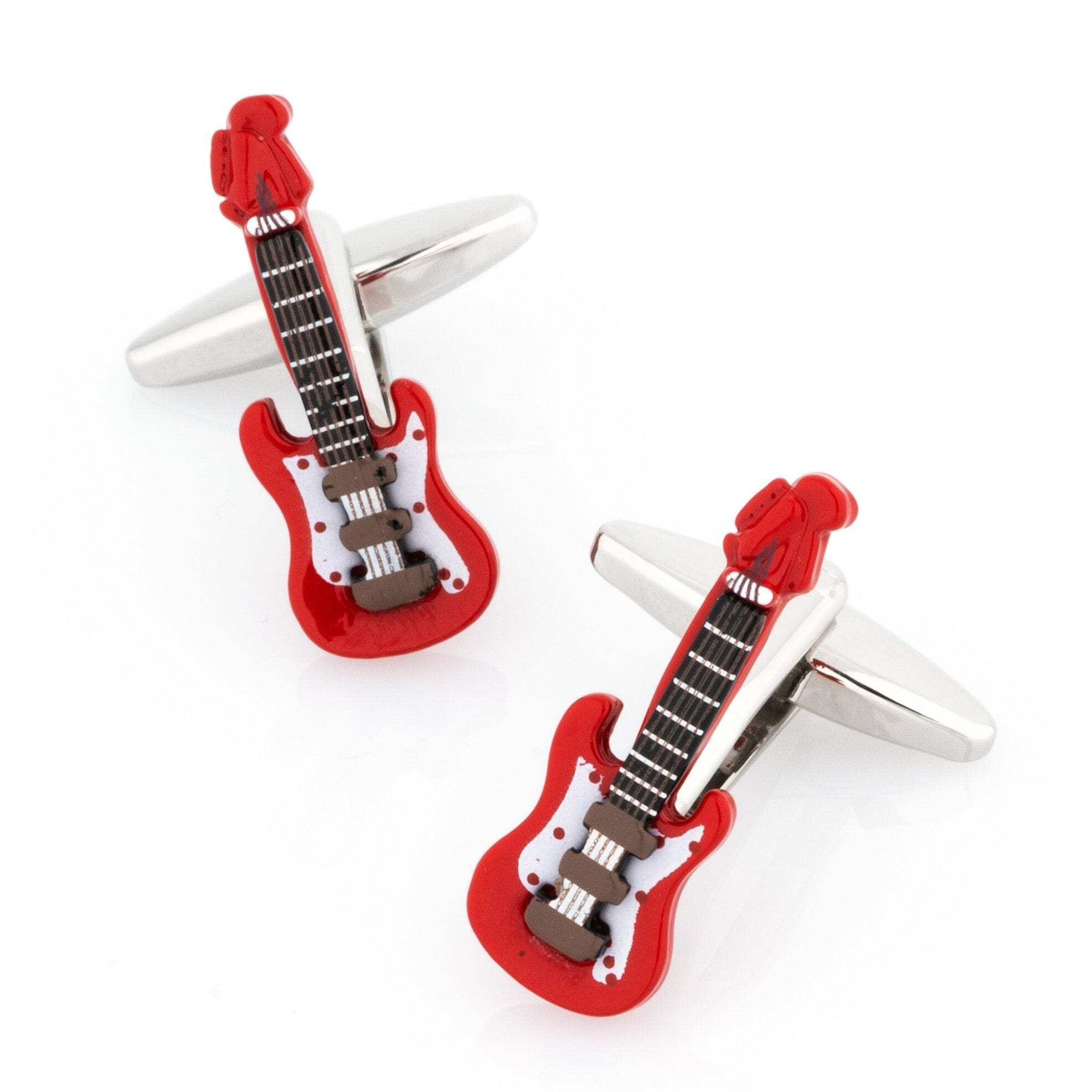 Red Electric Guitar Cufflinks Novelty Cufflinks Clinks Australia Red Electric Guitar Cufflinks 