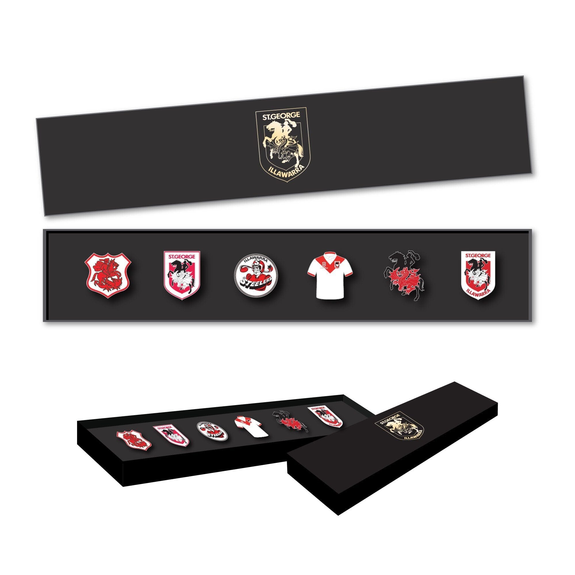 St. George Illawarra Dragons Logo NRL Pin Set Lapel Pin Clinks 