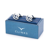 "You've Got Mail" Silver @ at Sign Cufflinks Novelty Cufflinks Clinks Australia