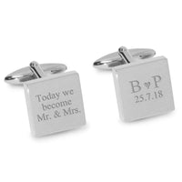 Today We Become Initials Date Engraved Cufflinks Engraving Cufflinks Clinks Australia