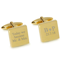 Today We Become Initials Date Engraved Cufflinks Engraving Cufflinks Clinks Australia