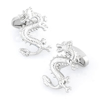 Silver Lucky Chinese Dragon Cufflinks Novelty Cufflinks Clinks Australia Silver Lucky Chinese Dragon Cufflinks