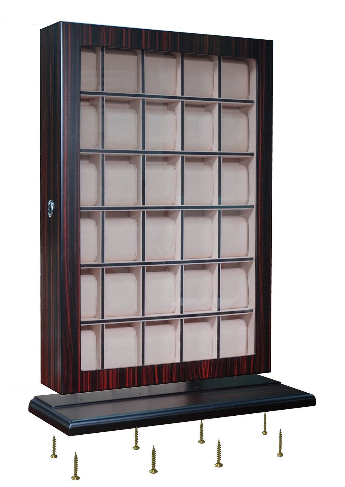 Ebony Wooden Watch Cabinet for 30 watches Watch Boxes Clinks Australia 