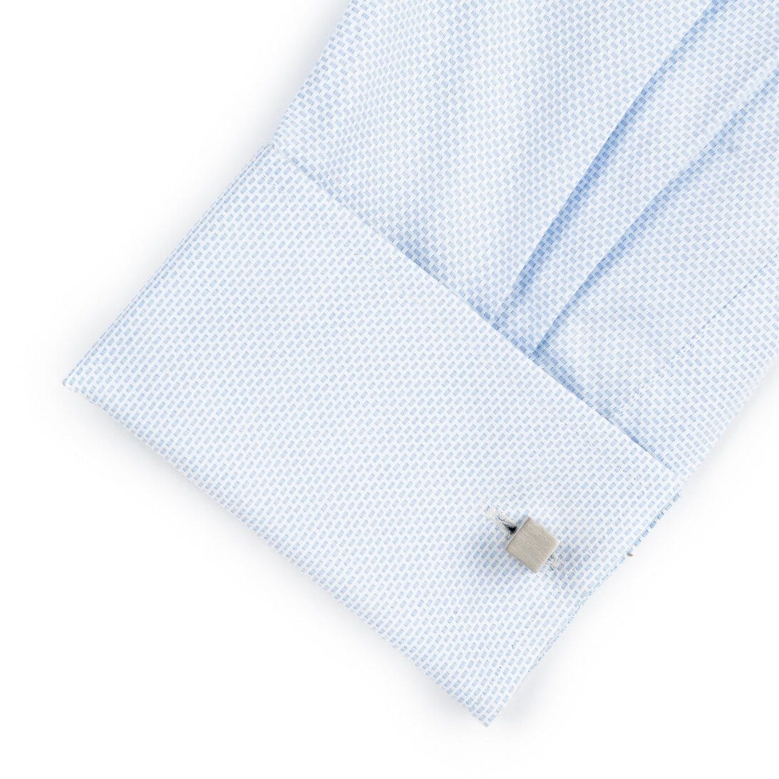 Silver Cube Cufflinks Classic & Modern Cufflinks Clinks Australia 
