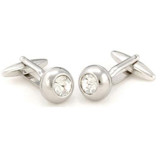 Silver Diamonte Cufflinks Classic & Modern Cufflinks Clinks Australia Silver Diamonte Cufflinks 