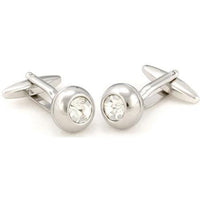 Silver Diamonte Cufflinks Classic & Modern Cufflinks Clinks Australia Silver Diamonte Cufflinks