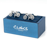 Silver Racing Bike Bicycle Cufflinks Novelty Cufflinks Clinks Australia