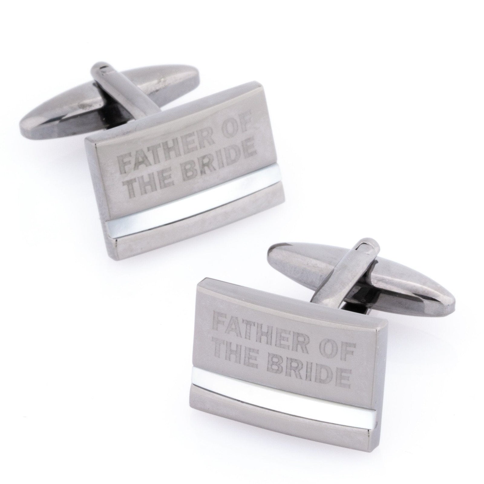 Father of the Bride Laser Etched Mother of Pearl Gunmetal Wedding Cufflinks Wedding Cufflinks Clinks Australia 