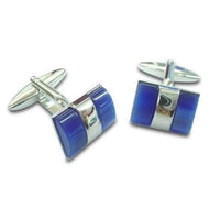 Blue Parcel Cufflinks Classic & Modern Cufflinks Clinks Australia Blue Parcel Cufflinks
