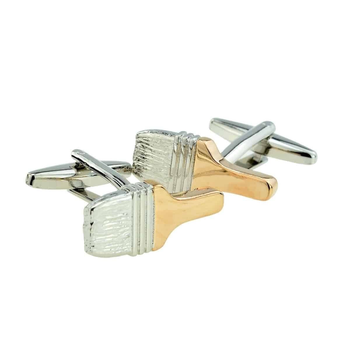 Rose Gold Silver Paint Brush Cufflinks Novelty Cufflinks Clinks Australia Default 
