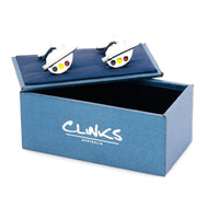 Artist Paint Palette Silver Cufflinks Novelty Cufflinks Clinks Australia