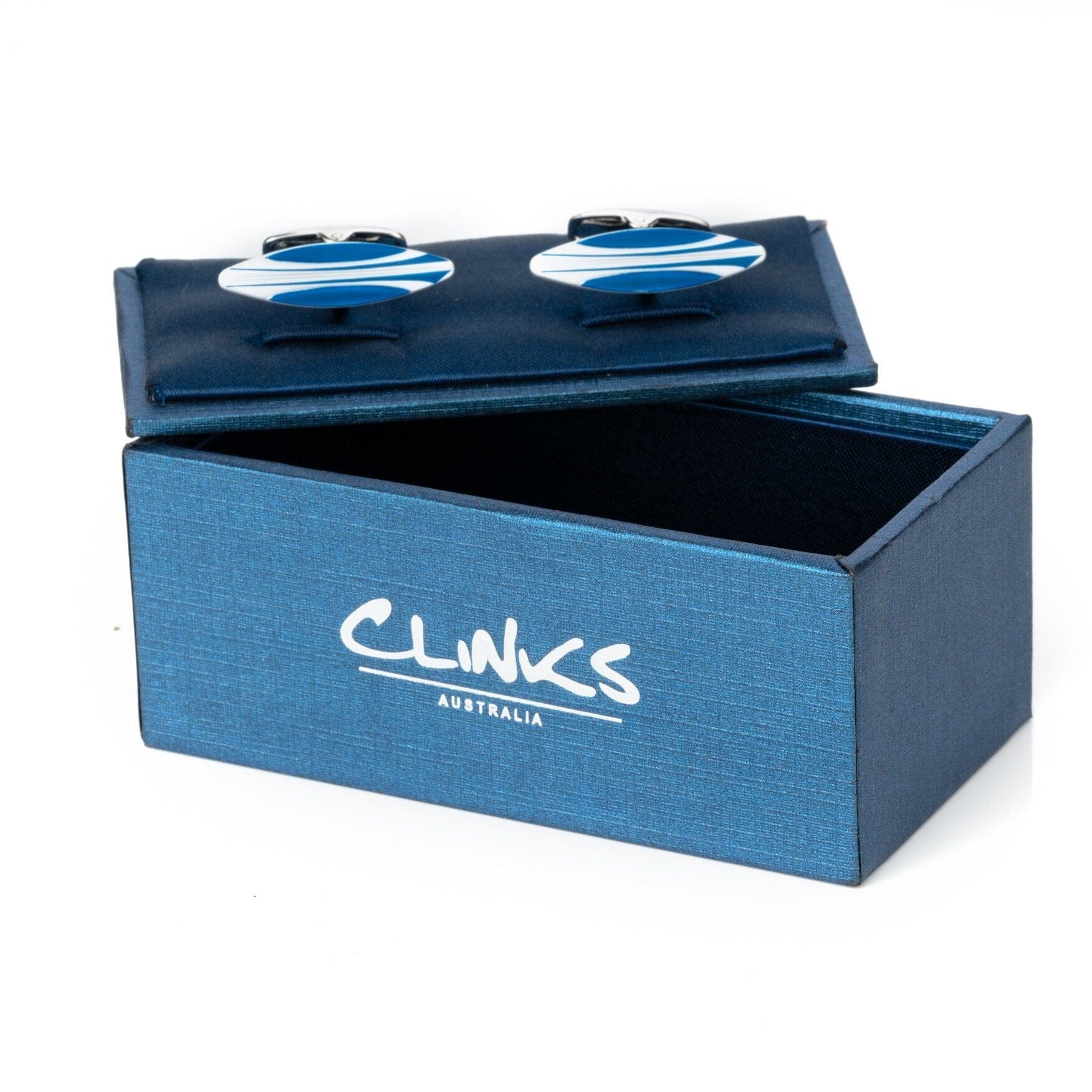 Blue/White Surfboard Cufflinks Novelty Cufflinks Clinks Australia 