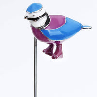 Blue Pink Birds Cufflinks and Stick Pin Set Gift Set Clinks