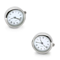 Round White Faced Working Clock Watch Cufflinks Novelty Cufflinks Clinks Australia