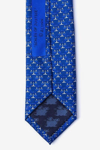 Scales Of Justice Skinny Tie in Blue Ties Alynn