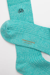 Aqua Marle Ribbed Socks Socks Clinks