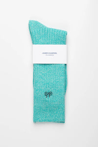 Aqua Marle Ribbed Socks Socks Clinks
