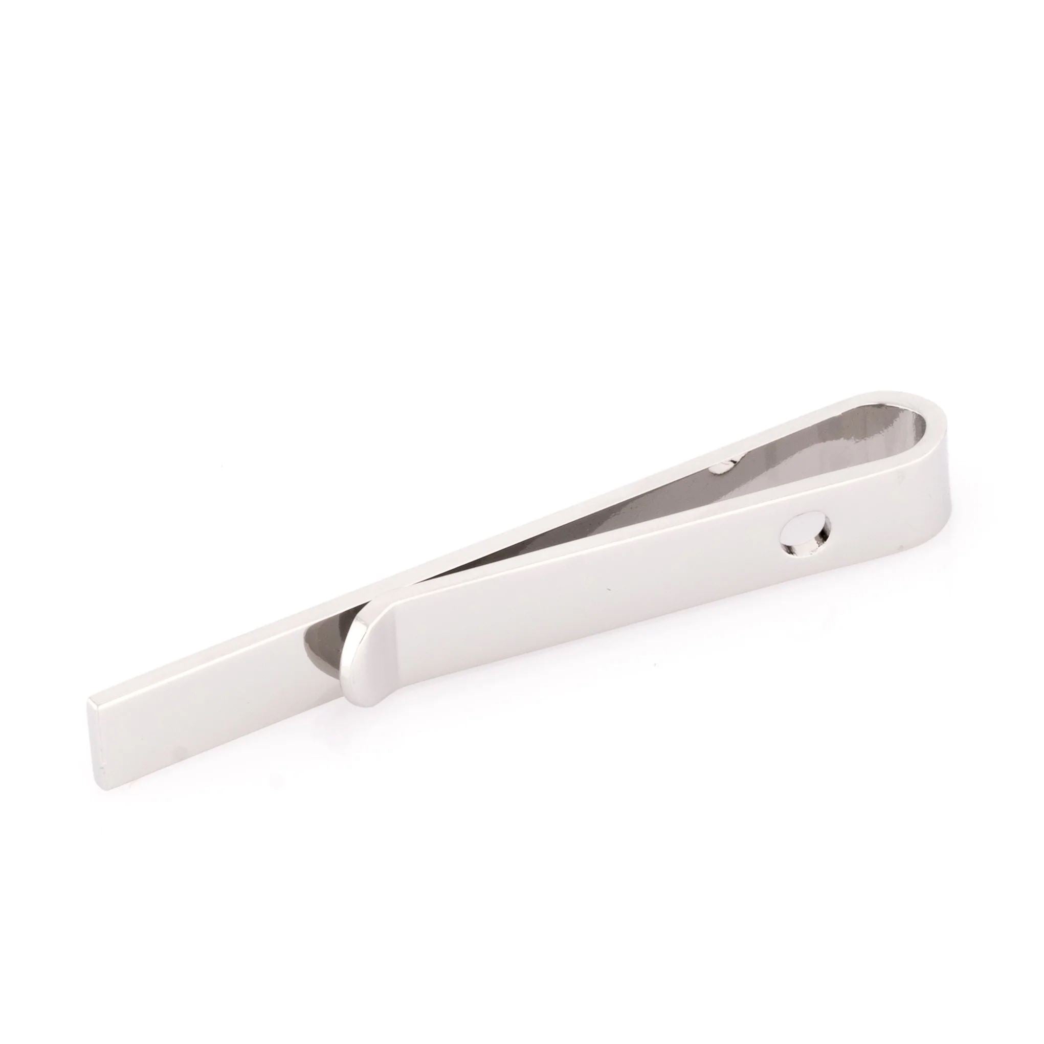 Small Shiny Silver Tie Bar 44m Tie Clips Clinks 