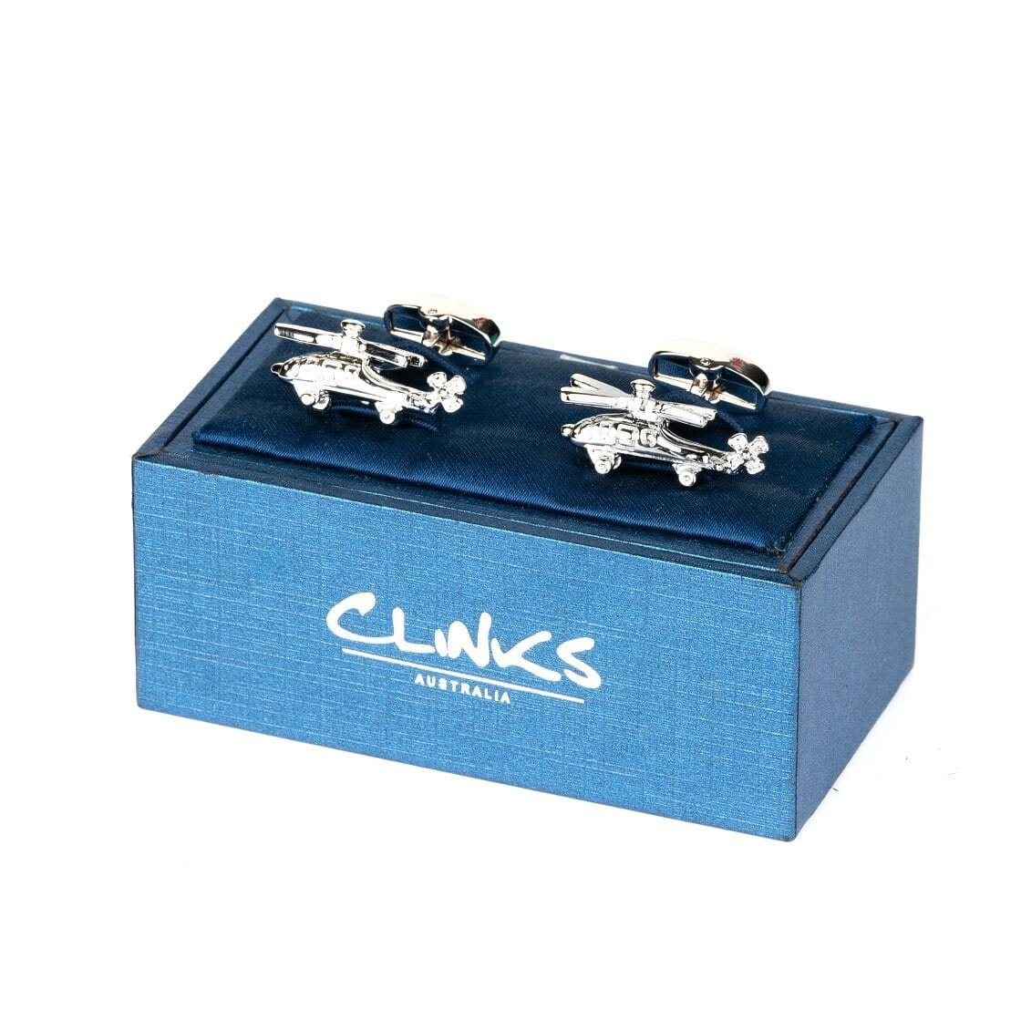 Silver Helicopter Cufflinks Novelty Cufflinks Clinks Australia 