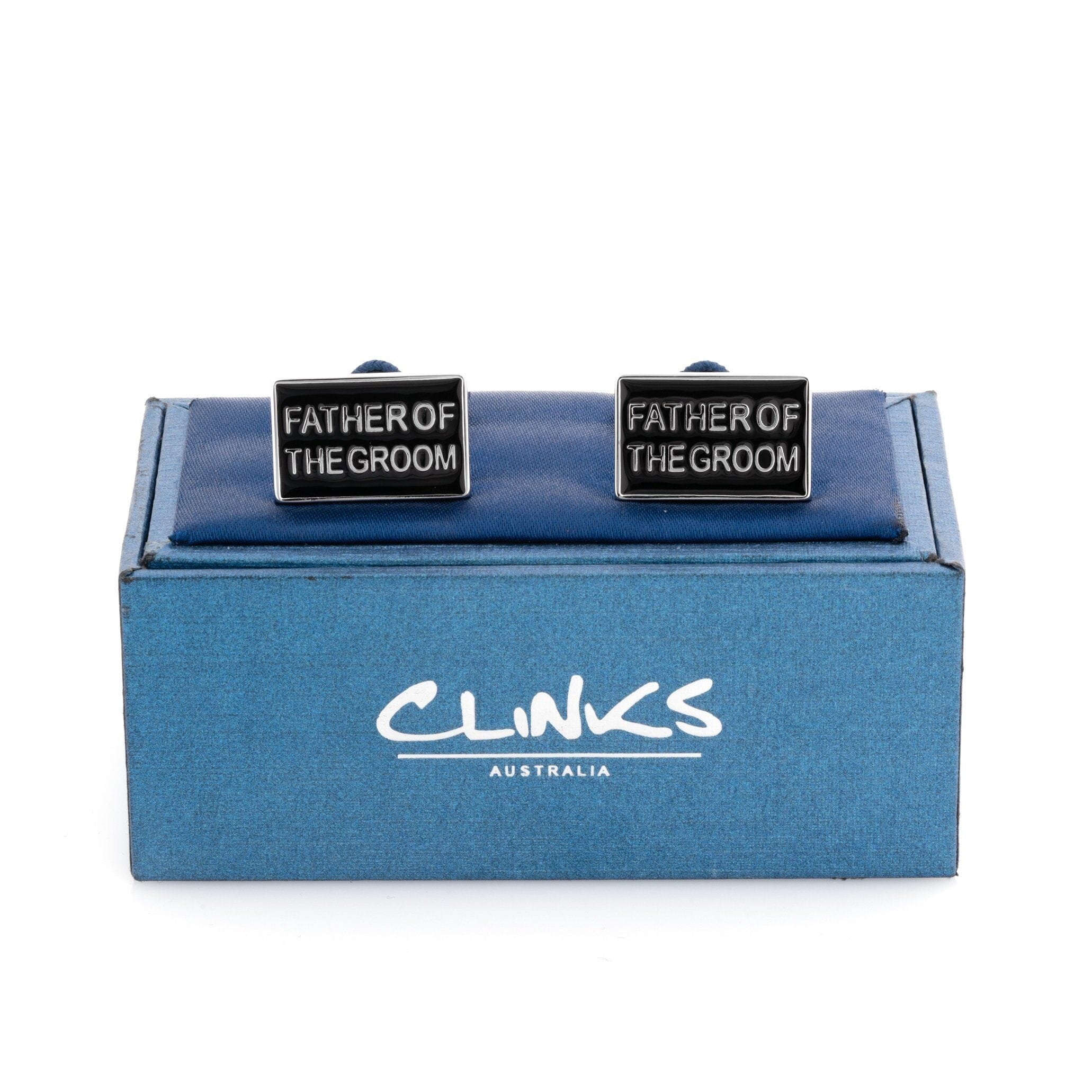 Father of the Groom Black and Silver Wedding Cufflinks Wedding Cufflinks Clinks Australia 