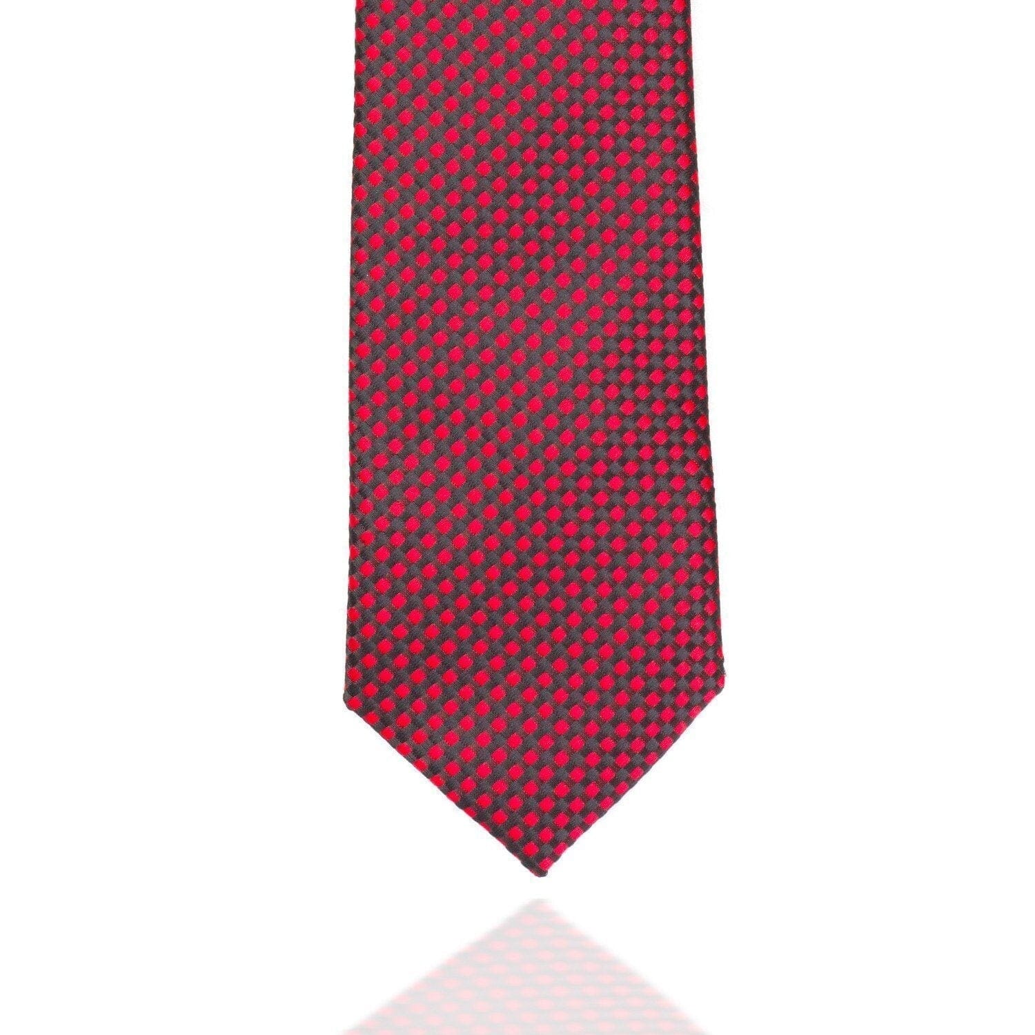 Red and Black Weave MF Tie Ties Cuffed.com.au 