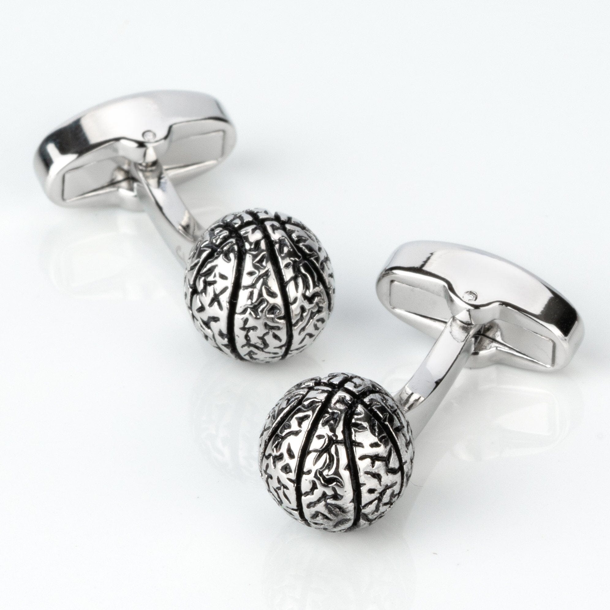 Silver Basketball Cufflinks Novelty Cufflinks Clinks Australia 