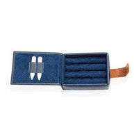 Real Leather Cufflink Wallet - Blue Cufflink Boxes Clinks