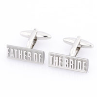 Father of the Bride Raised Lettering Wedding Cufflinks Wedding Cufflinks Clinks Australia