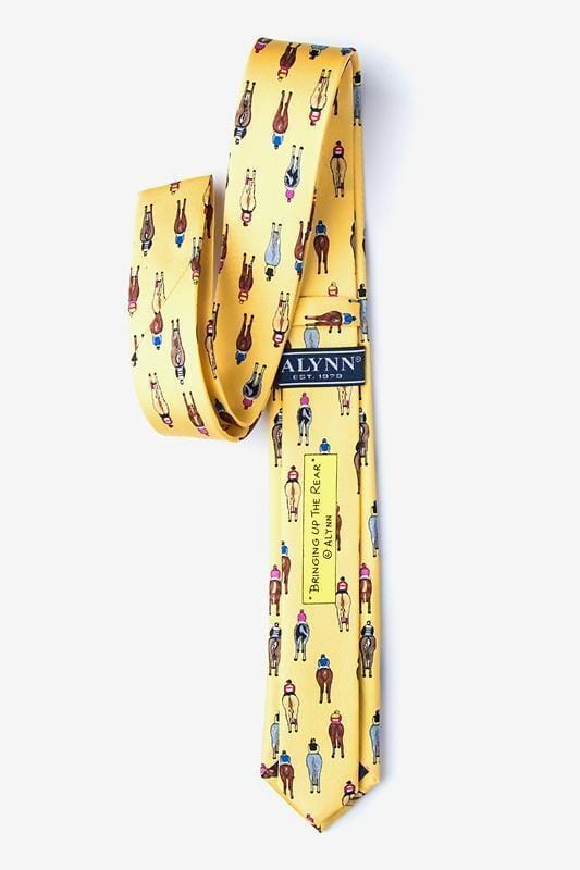 Bringing Up the Rear Yellow Skinny Tie Ties Clinks 