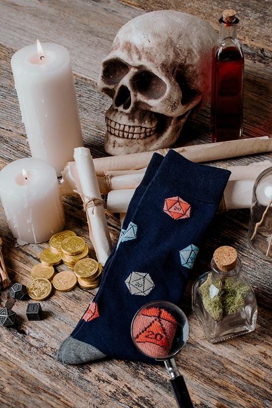 Dungeons And Dragons Navy Blue Mens Sock Socks Alynn 