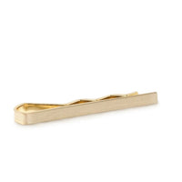 Wavy Brushed Gold Tie Bar Tie Clips Clinks