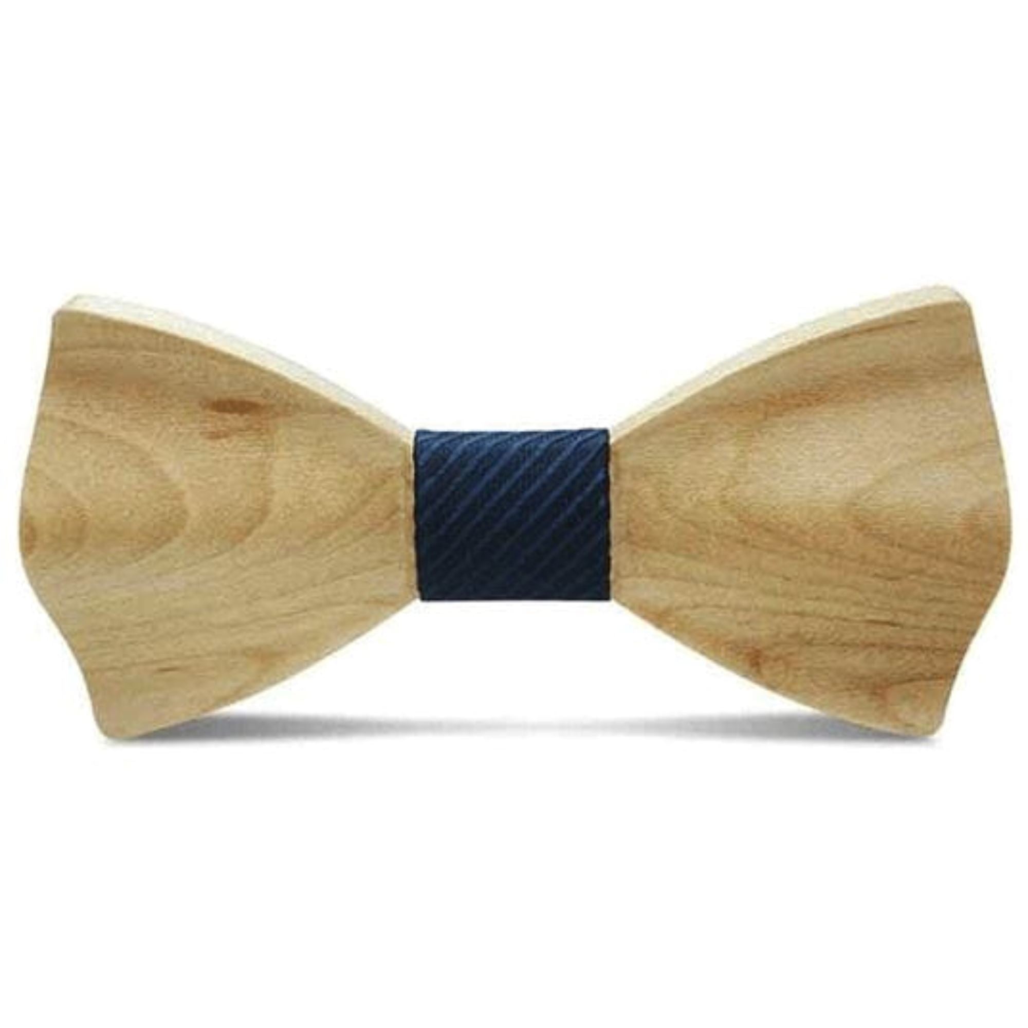 Light Wood Navy Textured Adult Bow Tie Bow Ties Clinks Light Wood Navy Textured Adult Bow Tie 