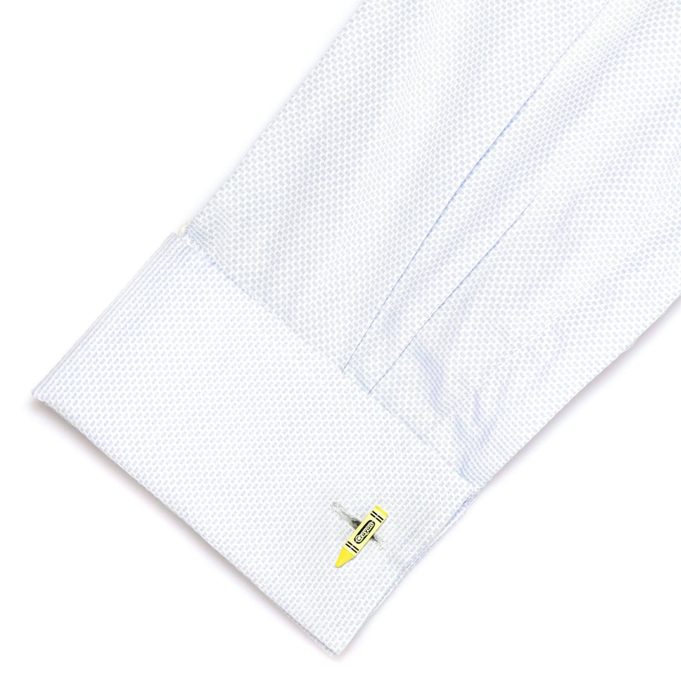 Yellow Crayon Cufflinks Novelty Cufflinks Clinks Australia 