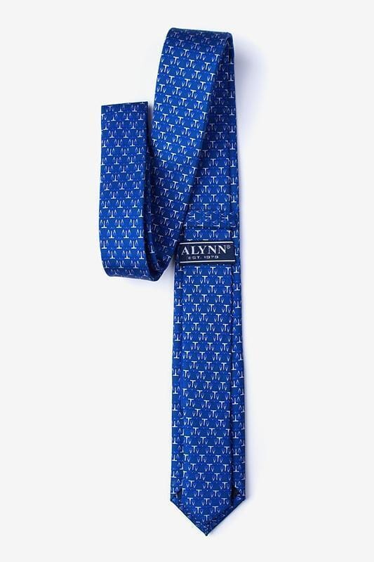 Scales Of Justice Skinny Tie in Blue Ties Alynn 