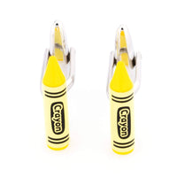 Yellow Crayon Cufflinks Novelty Cufflinks Clinks Australia
