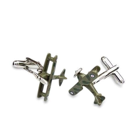 Camouflage Bi-plane Cufflinks Novelty Cufflinks Clinks Australia Camouflage Bi-plane Cufflinks 