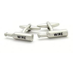 Silver Wine Bottle Cufflinks Novelty Cufflinks Clinks Australia Silver Wine Bottle Cufflinks 