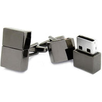 USB 4Gb Flash Drive Cufflinks in Gunmetal Novelty Cufflinks Clinks Australia USB 4Gb Flash Drive Cufflinks in Gunmetal