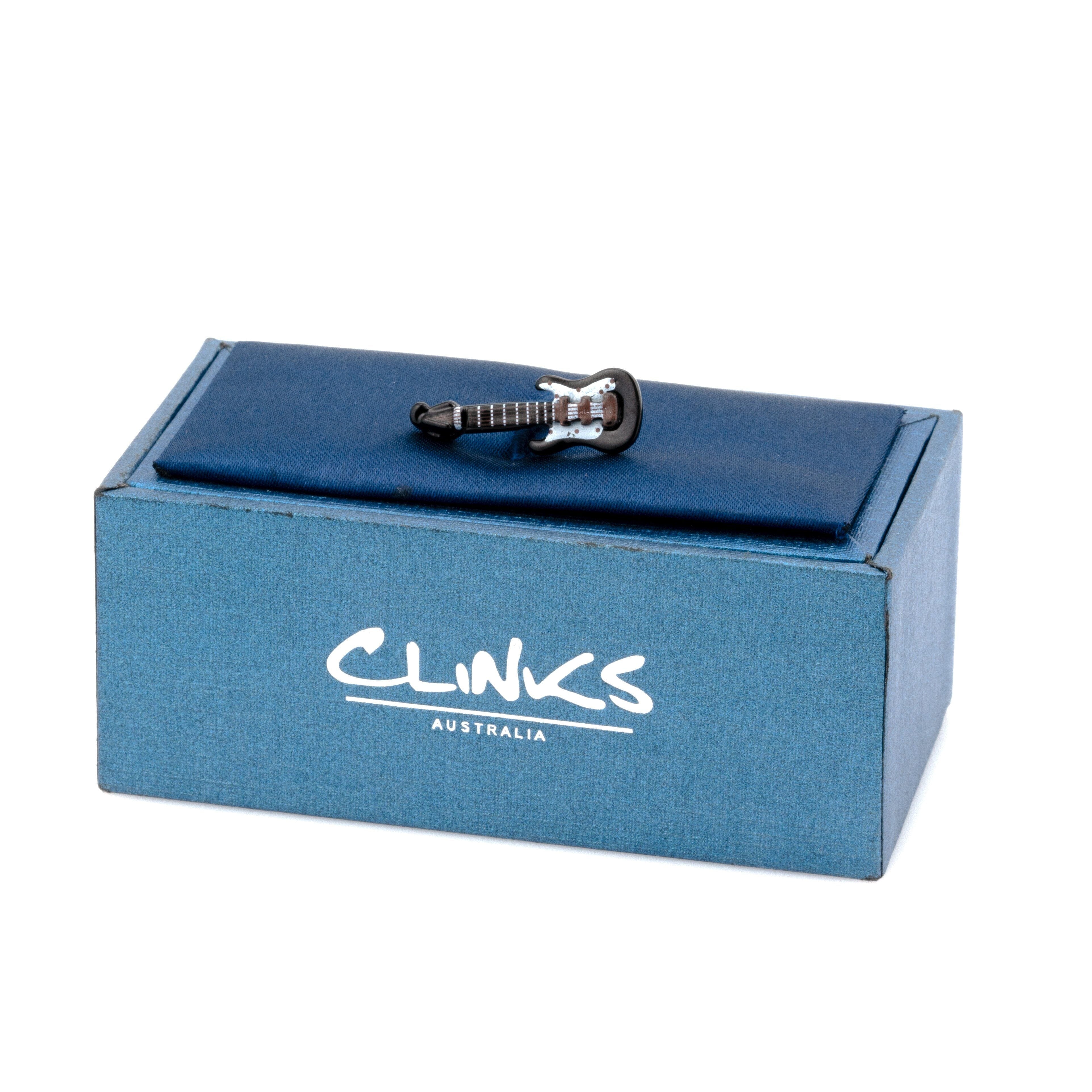 Black Electric Guitar Lapel Pin Lapel Pin Clinks 