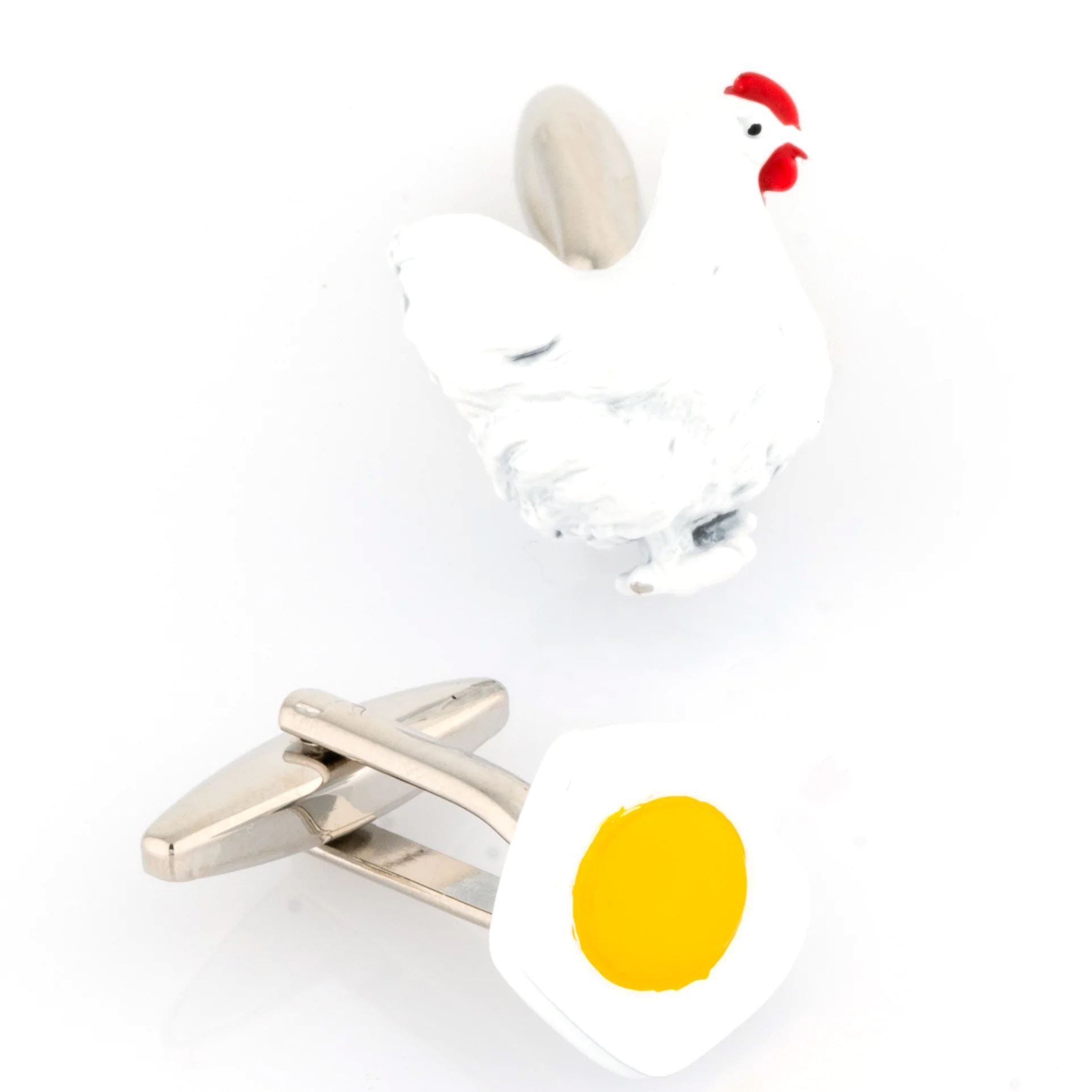 Chicken and Egg Cufflinks Novelty Cufflinks Clinks Australia 