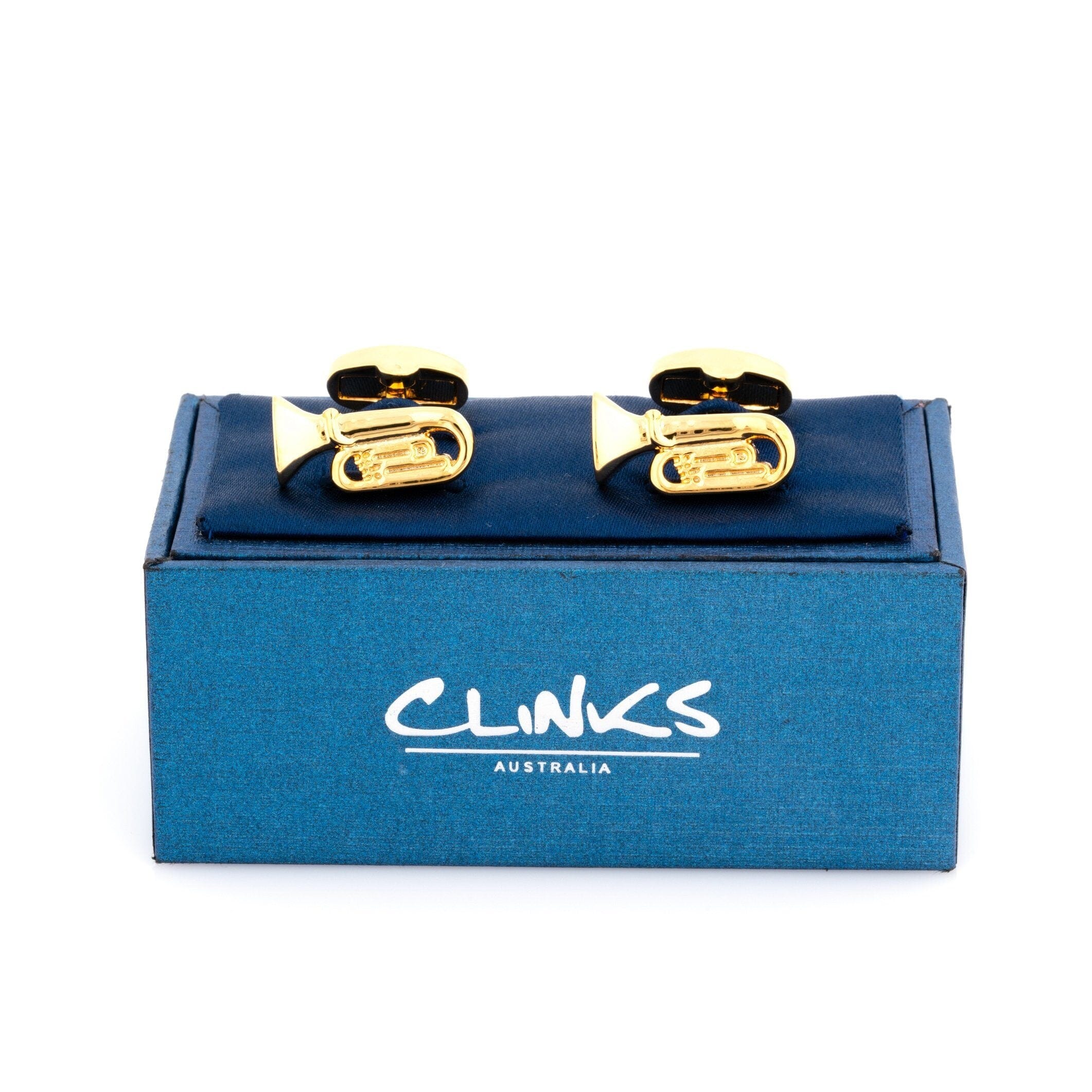 Tuba Cufflinks Gold Novelty Cufflinks Clinks Australia 